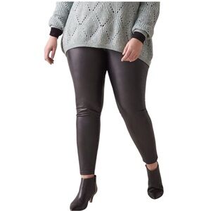 Addition Elle Faux Leather Leggings Plus Size 26-28 NWT